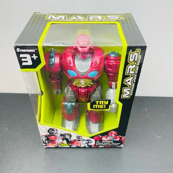 M.A.R.S. Motorized 7" Cybotronix Attack Robo Squad ~ Red Revo Robot (#8831) - Picture 3 of 10